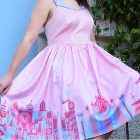 Her Universe Pink Castle Print Dress